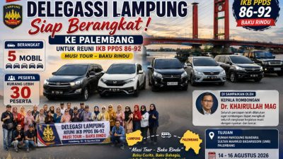 Delegasi Lampung Siap Bertolak ke Palembang Besok, 5 Mobil Angkut Sekitar 30 Peserta Reuni IKB PPDS 86–92