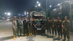 Jaga Pasokan Pangan, Satpol PP Provinsi Lampung dan Satgas TNI Pantau Pengiriman Gabah di Bakauheni