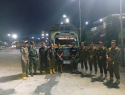 Jaga Pasokan Pangan, Satpol PP Provinsi Lampung dan Satgas TNI Pantau Pengiriman Gabah di Bakauheni